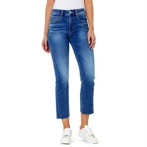 Numero Cropped High Rise Kick Flare Jeans Size 32